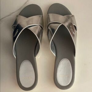 Silver Women's Slide Sandals